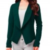 Women’s Open Front Hunter Green Wool Jacket
