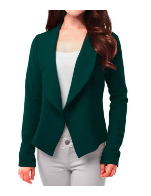 Women’s Open Front Hunter Green Wool Jacket