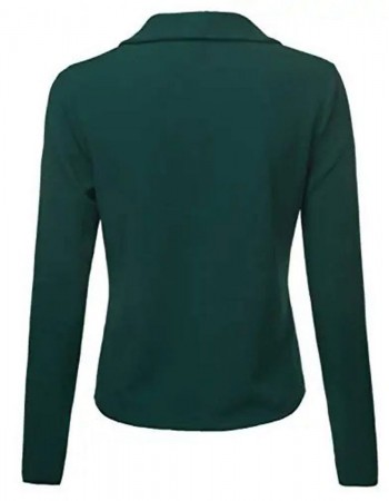 Women’s Open Front Hunter Green Wool Jacket