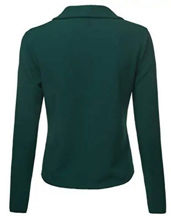 Women’s Open Front Hunter Green Wool Jacket