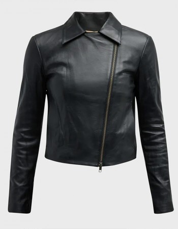 Women’s Vince Zip Front Leather Jacket