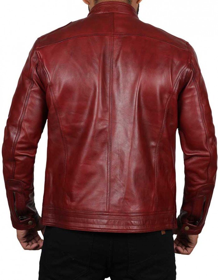 Wyoming Mens Wine Leather Jacket Wyoming Mens Wine Leather Jacket