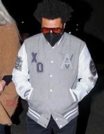 XO The Weeknd HOB 10 Year Letterman White/Grey Jacket