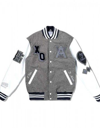 XO The Weeknd HOB 10 Year Letterman White/Grey Jacket