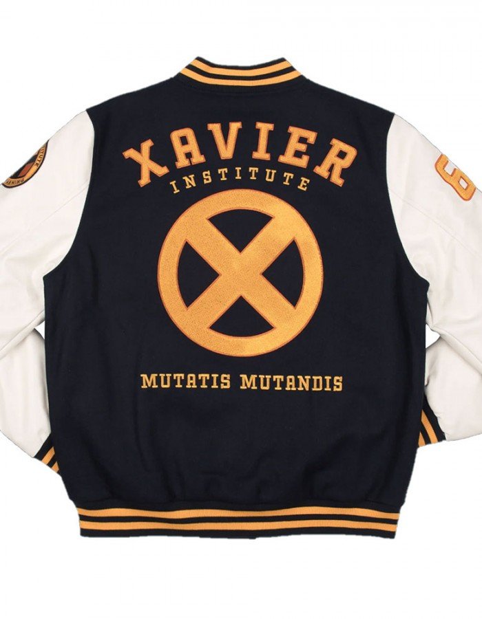 Xavier Institute Black and White Varsity Jacket