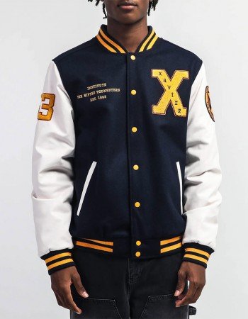 Xavier Institute Black and White Varsity Jacket