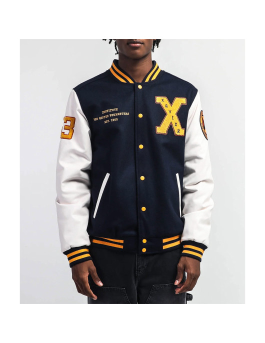 Xavier Institute Black and White Varsity Jacket