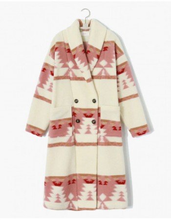 Yellowstone S05 Beth Dutton Pink Printed Coat