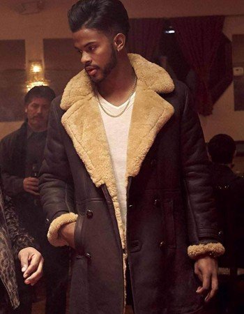 Youngblood Priest Shearling Leather Coat