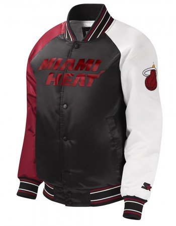 Youth Miami Heat Black Satin Jacket