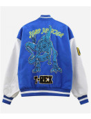 Zero Fighter Dinosaur Skeleton T-Rex Letterman Jacket