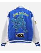 Zero Fighter T-Rex Dinosaur Skeleton Varsity Jacket