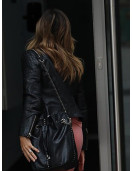 Zoe Hardman Black Leather Biker Jacket