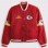 Abercrombie Chiefs Red Varsity Satin Bomber Jacket
