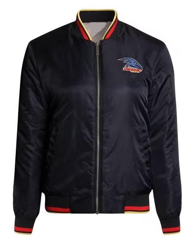 Adelaide Crows Black Bomber Full-Zip Jacket