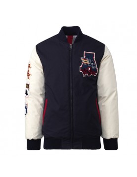 Adelaide Crows Collegiate Navy and White Varsity Jacket