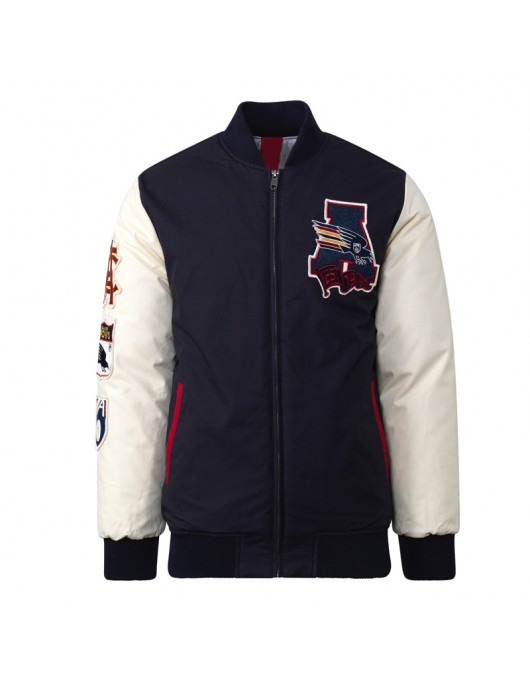 Adelaide Crows Collegiate Navy and White Varsity Jacket