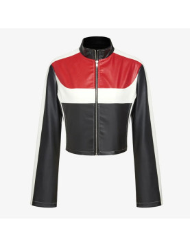 Adéla Jergová Pop Star Academy Leather Jacket
