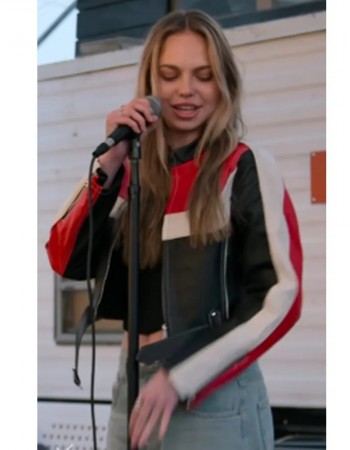 Adéla Jergová Pop Star Academy Leather Jacket