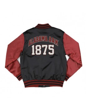 Alabama A&amp;M Black and Maroon Baseball Jacket