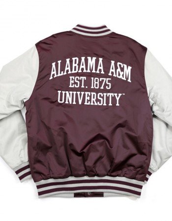 Alabama A&M Bulldogs Maroon and Light Gray Jacket