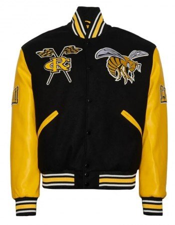Alabama State University Black and Gold Varsity Jacket - Unisex Wool & Leather