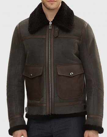 Alberto Men’s Brown G-1 Bomber Leather Jacket