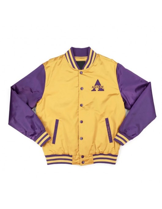 Alcorn State Gold and Purple Baseball Jacket