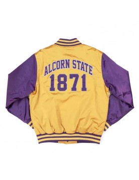 Alcorn State Gold and Purple Baseball Jacket