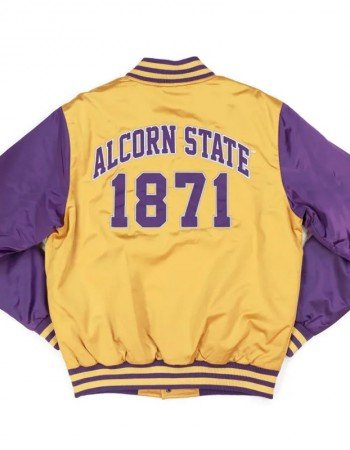 Alcorn State Gold and Purple Baseball Jacket