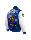 All Star Game 2024 Men's Wool Varsity Jacket Midnight Navy Royal