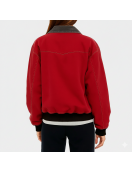 American Sweatshop Daisy Moriarty Bomber Cotton Red Jacket