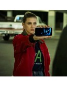 American Sweatshop Daisy Moriarty Bomber Cotton Red Jacket