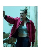 American Sweatshop Daisy Moriarty Bomber Cotton Red Jacket