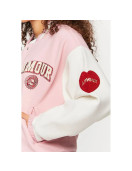 Amour Paris Pink Varsity Jacket
