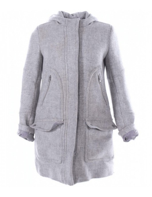 Ana De Armas Knives Out Wool Coat