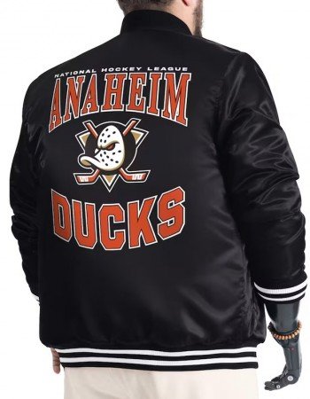 Anaheim Ducks Adaptive Bold Logo Varsity Satin Jacket