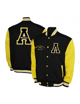 Appalachian State Mountaineers Fleece Black and Gold Varsity Jacket