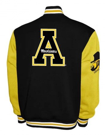 Appalachian State Mountaineers Fleece Black and Gold Varsity Jacket