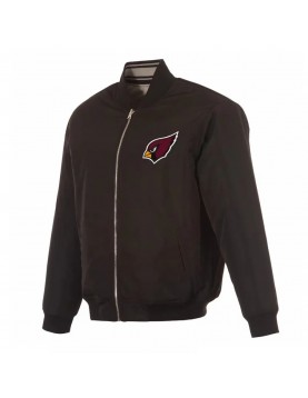 Arizona Cardinals Black/Gray Full-Zip Reversible Flight Jacket