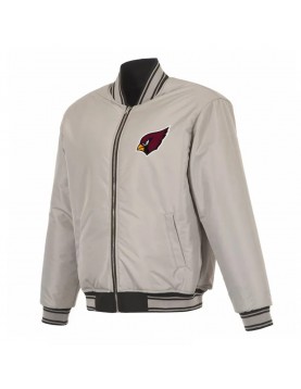 Arizona Cardinals Black/Gray Full-Zip Reversible Flight Jacket