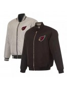 Arizona Cardinals Black/Gray Full-Zip Reversible Flight Jacket