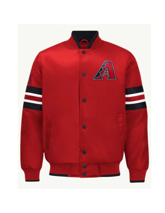 Arizona Diamondbacks Scout I Red Satin Jacket Arizona Diamondbacks Scout I Red Satin Jacket