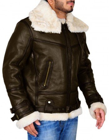 Mens Army Green Bomber Leather Jacket Mens Army Green Bomber Leather Jacket