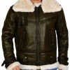 Mens Army Green Bomber Leather Jacket Mens Army Green Bomber Leather Jacket