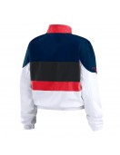 Atlanta Braves Racing Full-Zip Navy and White Jacket