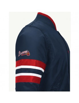 Atlanta Braves Scout I Navy Satin Jacket
