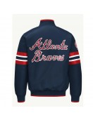 Atlanta Braves Scout I Navy Satin Jacket Atlanta Braves Scout I Navy Satin Jacket