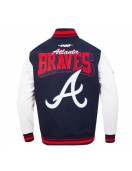 Atlanta Braves Team Badge Classic Rib Varsity Jacket Atlanta Braves Team Badge Classic Rib Varsity Jacket