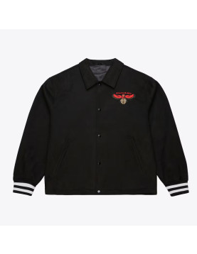 Atlanta Hawks Oversweep Black Varsity Wool Jacket